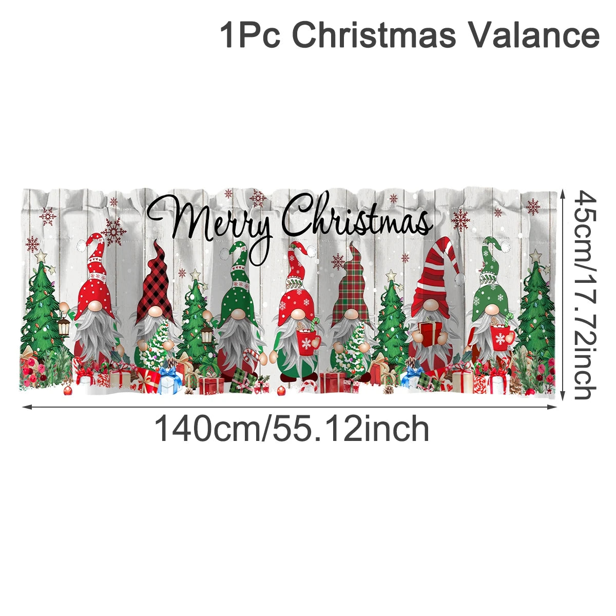 Christmas Short Curtain Merry Cristmas Decoration for Home. Xmas Ornament Navidad New Year Gift for Kitchen Living Room