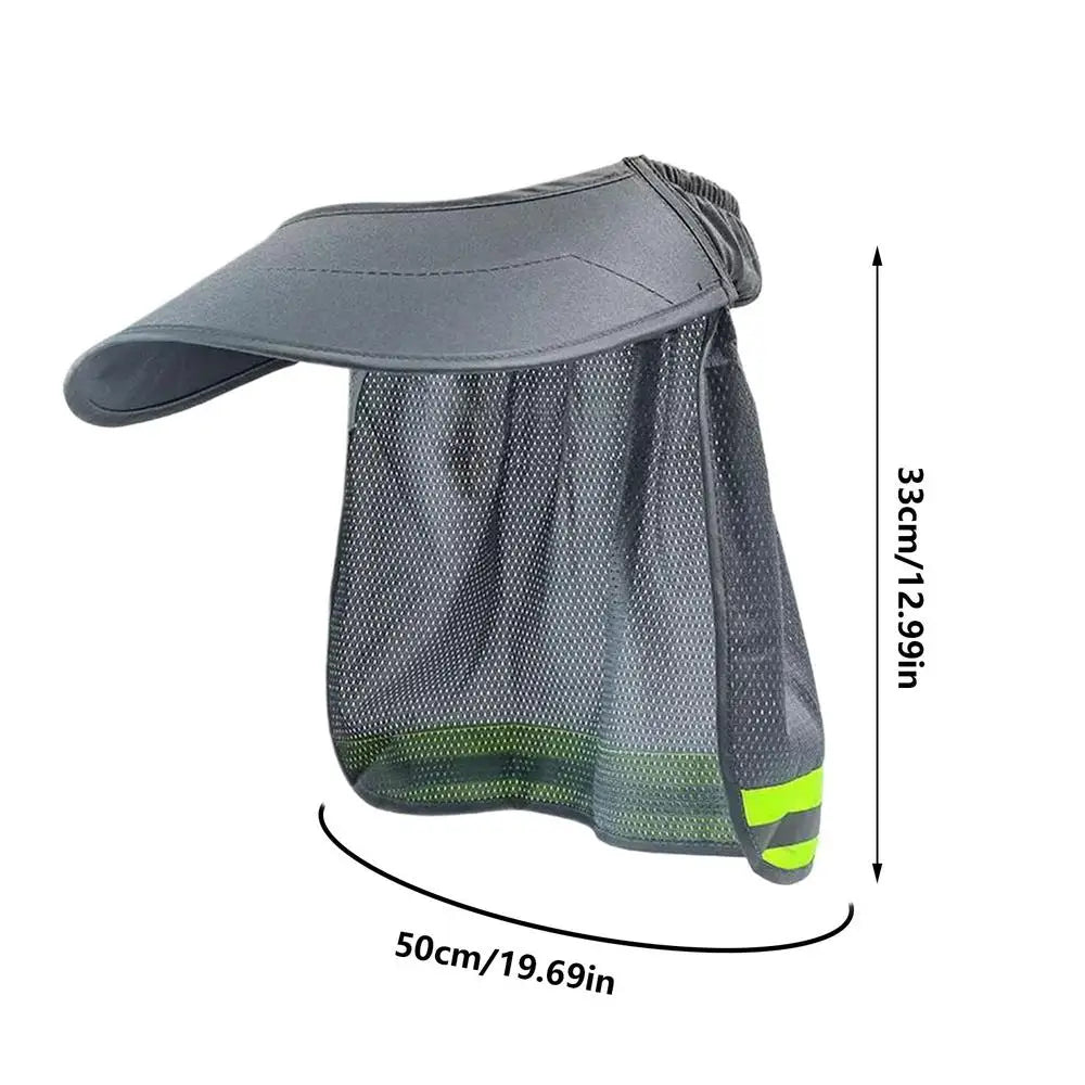 Construction Safety Reflective Hard Hat Shade Neck Shield Helmet Sun Shade Reflective Stripe Summer Sun Protection for Working