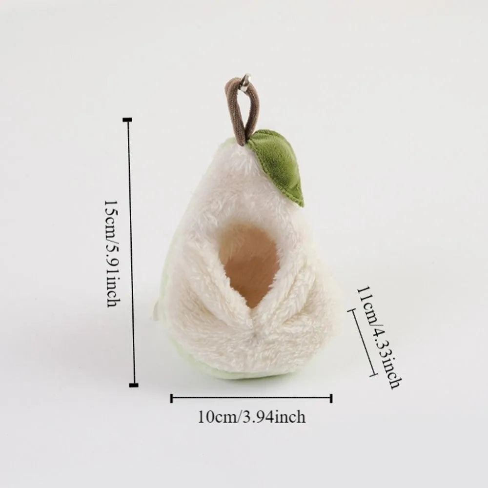 Hamster Cage Plush Hamster Hammock Warm Soft Winter Pet Nest Pear Shaped Comfortable Sugar Glider Hideout Cage Decoration