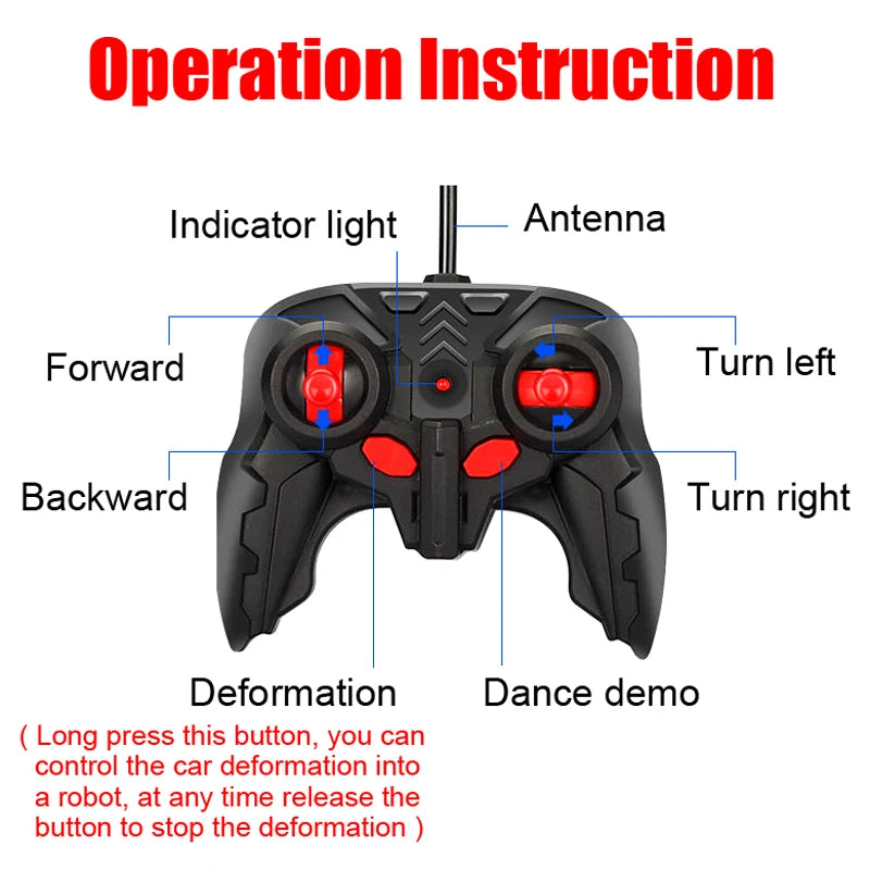 Electric RC Car 2 In 1 Transformation Robots Sports Vehicle Model Robots Boys Toys Remote Cool RC Deformation Cars Kid Toy Gifts