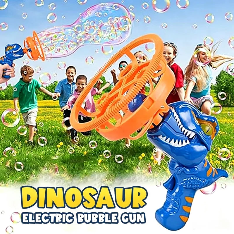 Dinosaur Electric Bubble Gun Automatic Blowing Tuba Large Soap Handheld Bubble Machine Kids Toys Birthday Party Outdoor Wedding