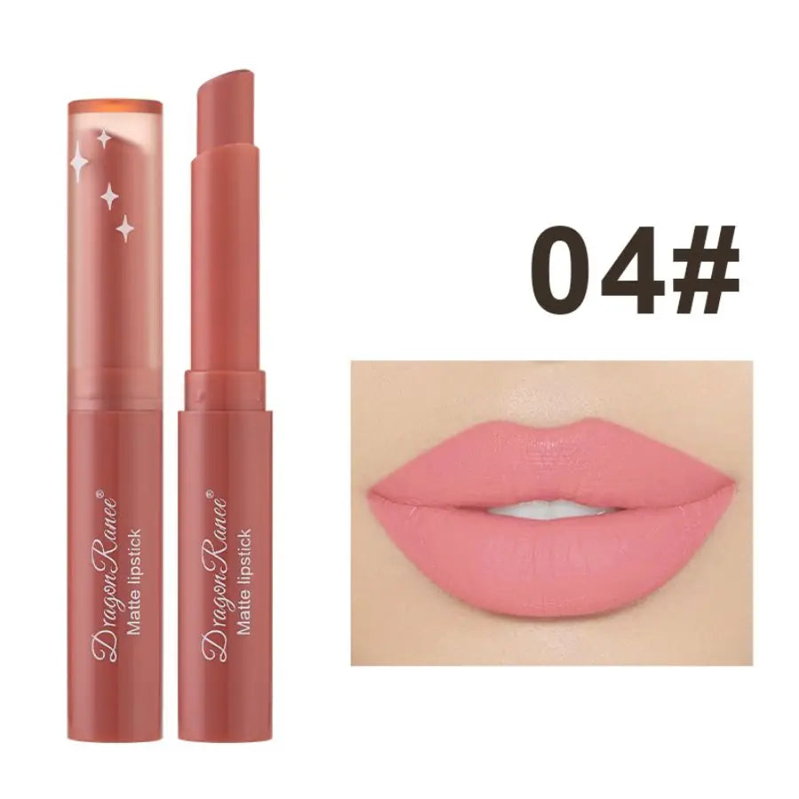 Matte Lipstick, Non-Fading Moisturizing European and American Style Makeup, Velvet Matte Lipstick, Waterproof and Long-Lasting Matte Lipstick