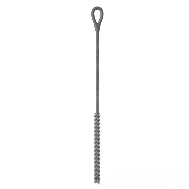 Silicone Wash Cup Brush with Long Handle Reusable Silicone Straw Cleaning Kit Diameter 6mm Bendable Soft Pipe Tube Cleaning