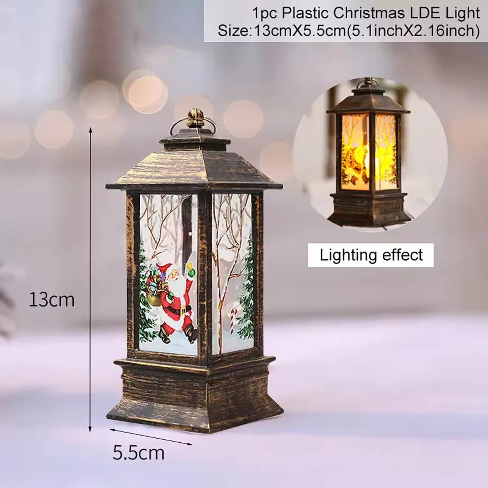 Christmas Lantern Light Merry Christmas Decorations for Home Christmas Tree Ornaments 2024 Navidad Xmas Gifts New Year 2026