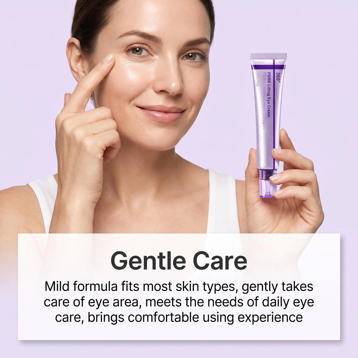 360º Shot PDRN Eye Cream Targets Remove Wrinkles Crow's Feet Fade Dark Circles Eliminate Puffiness Lifting Tighten Eye Contour