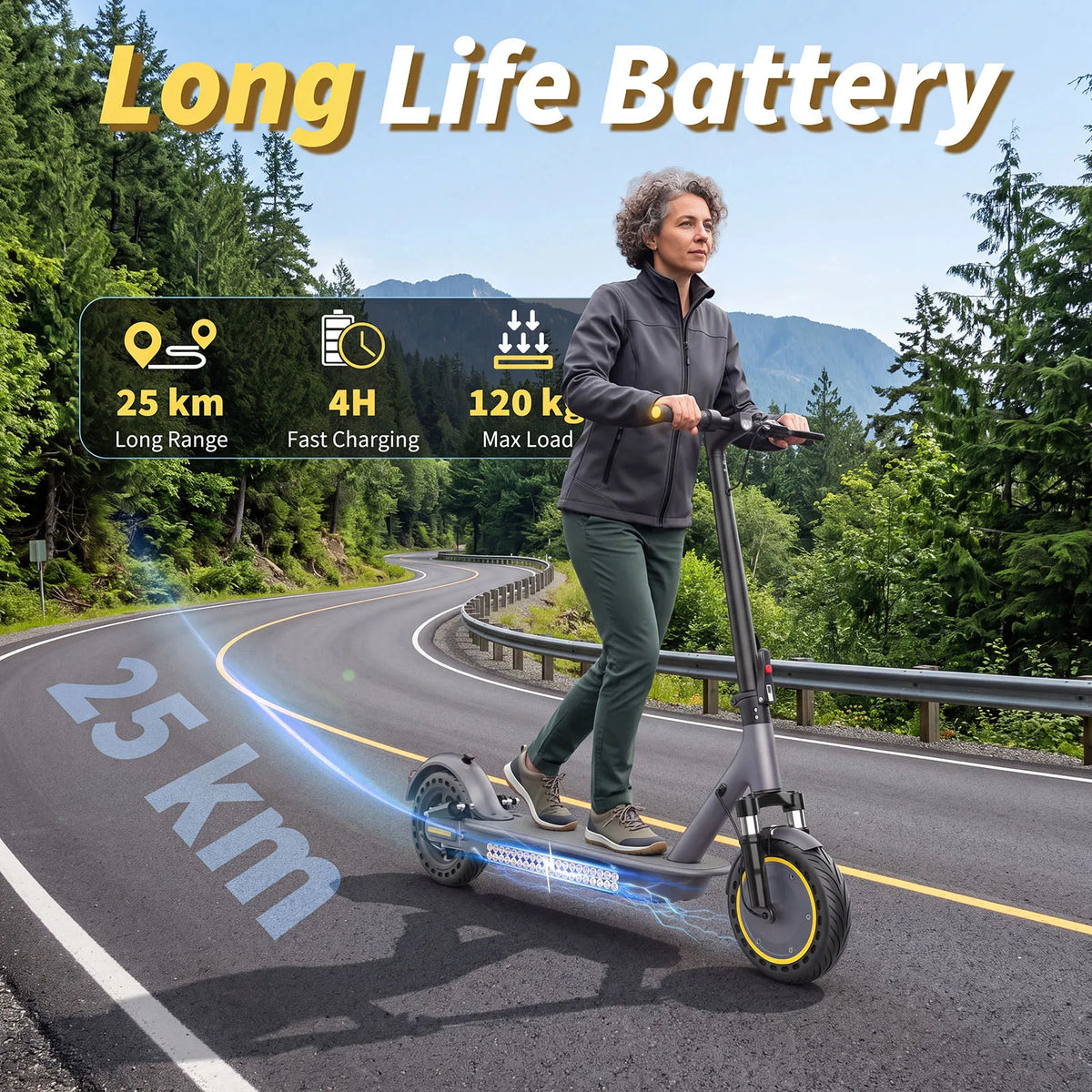 R70Plus Electric Scooter for Adults 36V10.5Ah High-Capacity Battery 35KM Long Range Powerful Motor Dual Suspension Turn Signals 8.5Inch Foldable EScooter