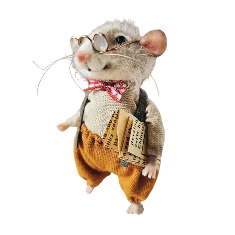 Christmas Needle Felted Mouse Ornament – DIY Handmade Wool Mouse Decoration for Home & Tree