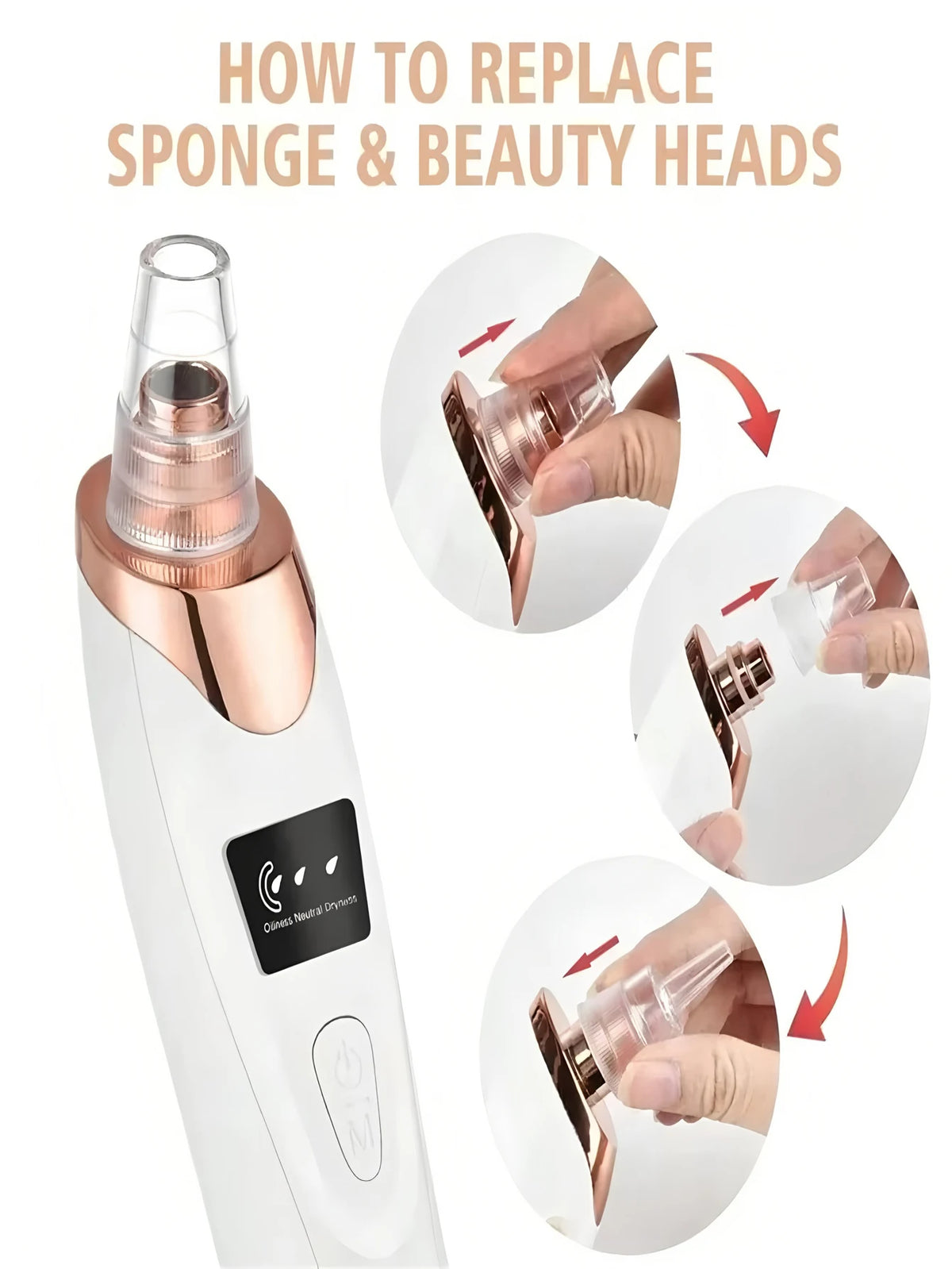 Facial Suction Tool , USB Rechargeable Pore Care Instrument for Deep Cleansing and Skin Exfoliation. Pore