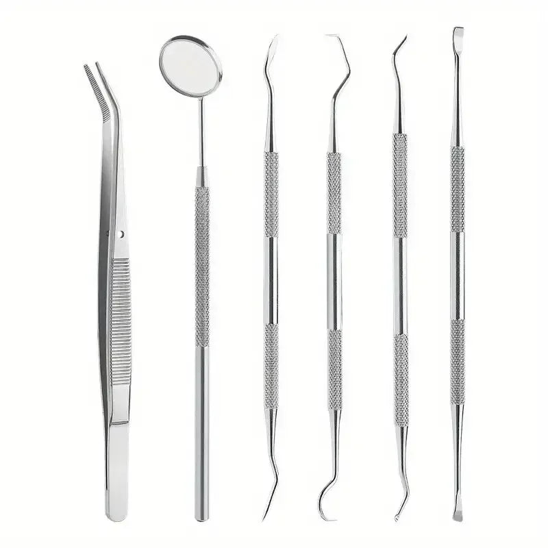 3-8P Stainless Steel Dentist Oral Tools Cleaning Flossing Tartar Removal Easy to Clean Not Easy to Break Dental Oral Mirror Care