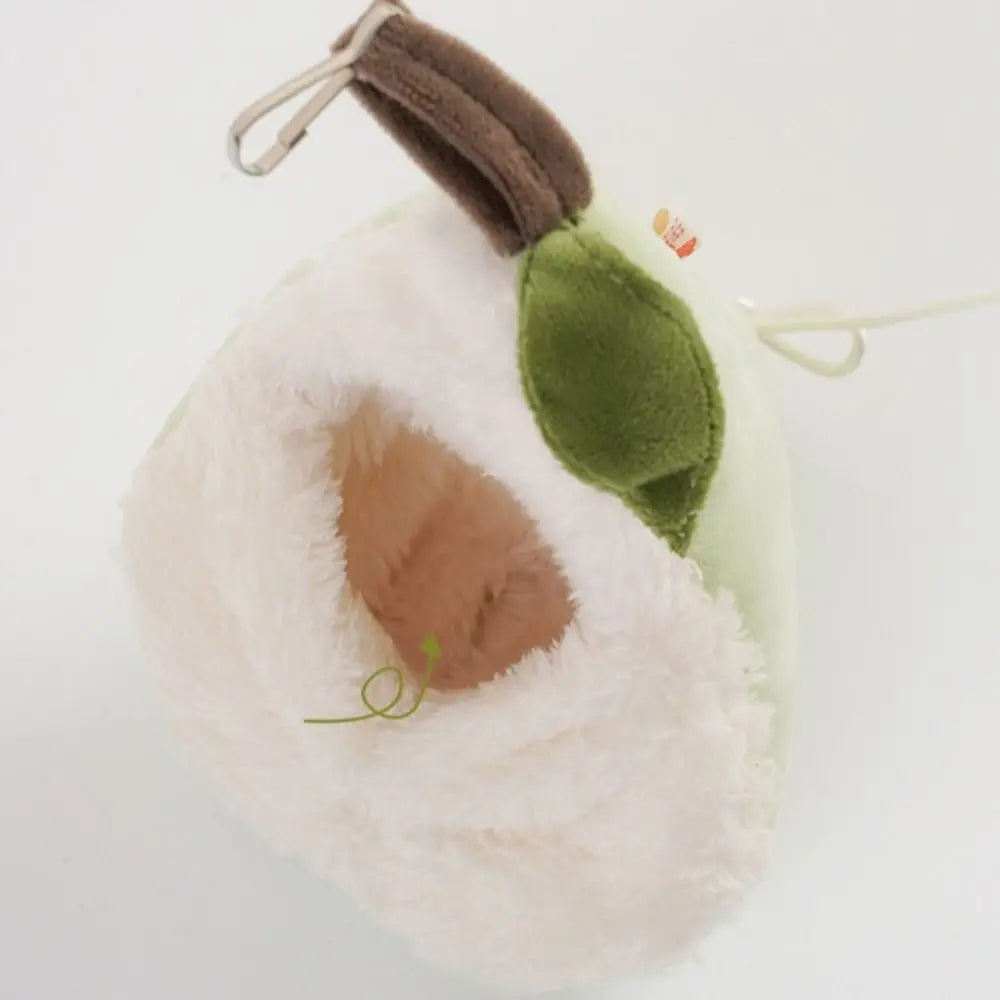 Hamster Cage Plush Hamster Hammock Warm Soft Winter Pet Nest Pear-Shaped Comfortable Sugar Glider Hideout Cage Decoration