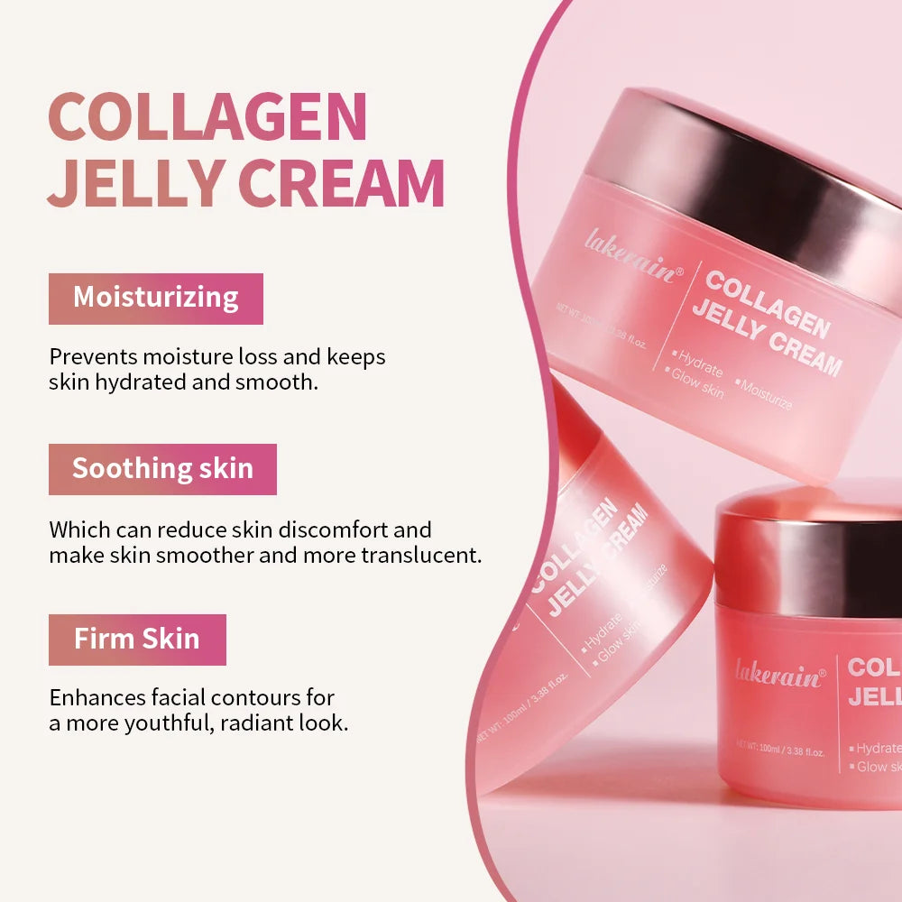 100ml Collagen Jelly Cream Niacinamide Tightening Soothing Moisturizing Anti-Aging Firmness Hydration Skincare 100ml Face Gel