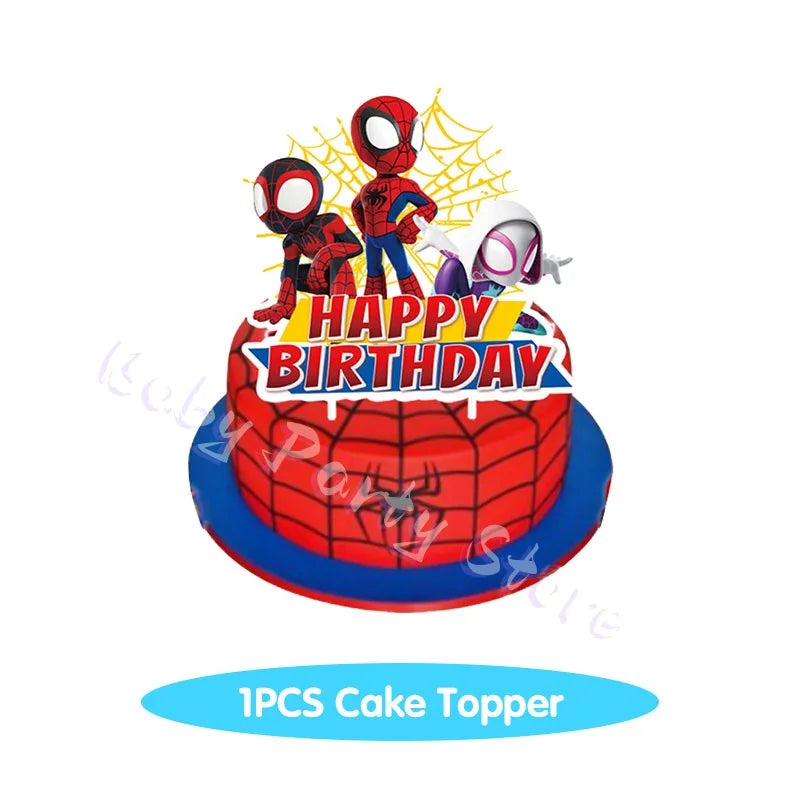 Spider And His Amazing Friends Birthday Decorations supplies Kit Plates Cups Tablecloth Backdrop Balloons Party decor gifts