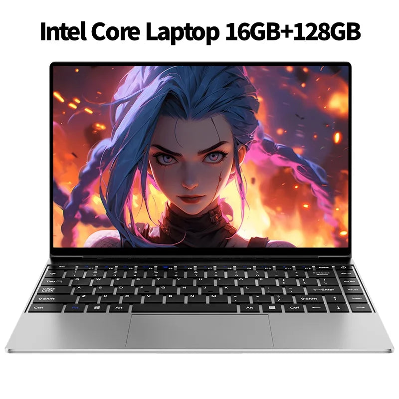 Ultra-thin Laptop Intel Core i3 6th Gen Processor 32GB RAM 1TB 2TB SSD 14.1 Inch Office Study Gamer Windows 11 Portable Notebook