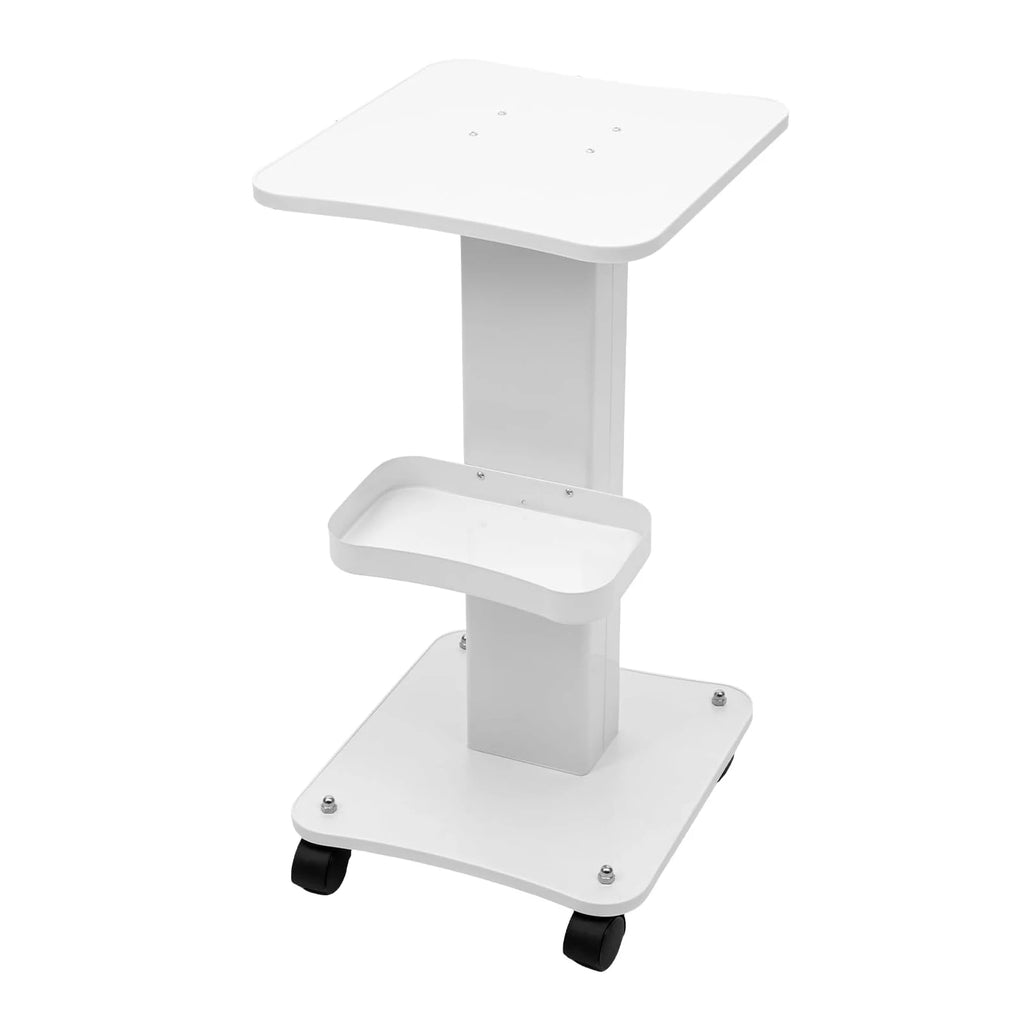 Beauty Salon Trolley Stand 3 Tier Salon Trolley White Beauty Machine Stand 360° Silent Wheels Easy Moving For Facial Beauty Clinic Esthetician Working Cart