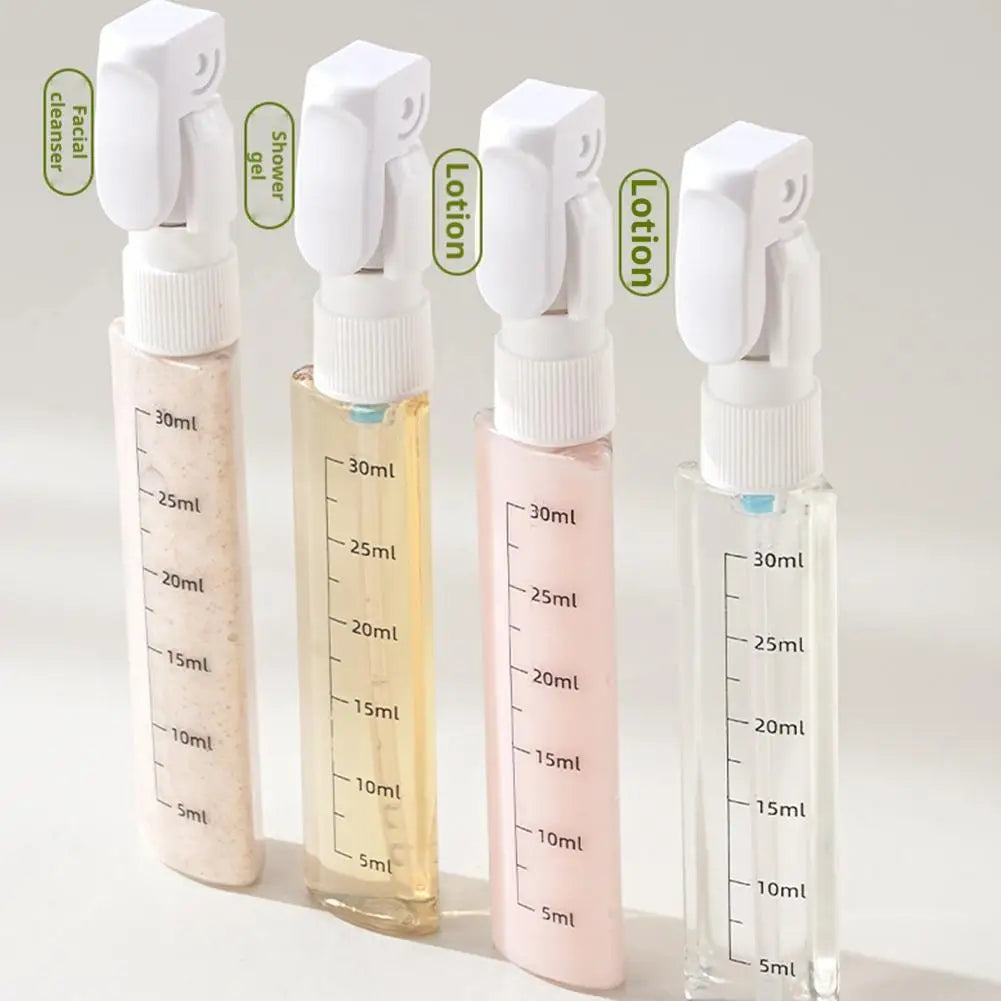 4 In 1 Travel Dispenser 4pcs Travel Bottles Leak Proof Leakproof Travel Container For Perfume Shampoo Conditioner Lotion 30ML