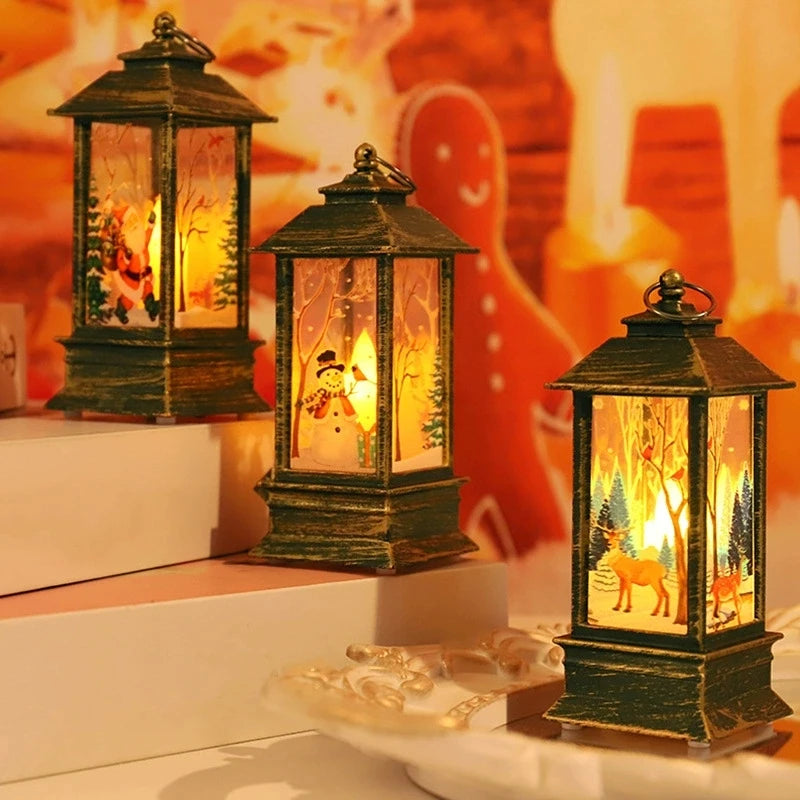 Christmas Lantern Light Merry Christmas Decorations for Home Christmas Tree Ornaments 2024 Navidad Xmas Gifts New Year 2026