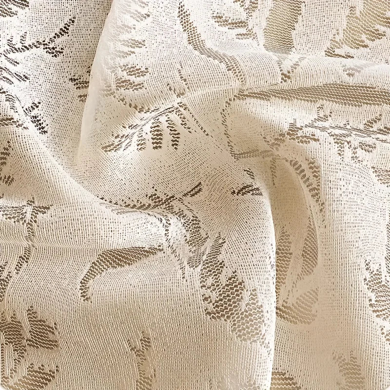 Modern Jacquard Shower Curtain, Featuring Hollow Relief Embroidery of Moonlit Branches, Made from High-Quality Thickened Fabric