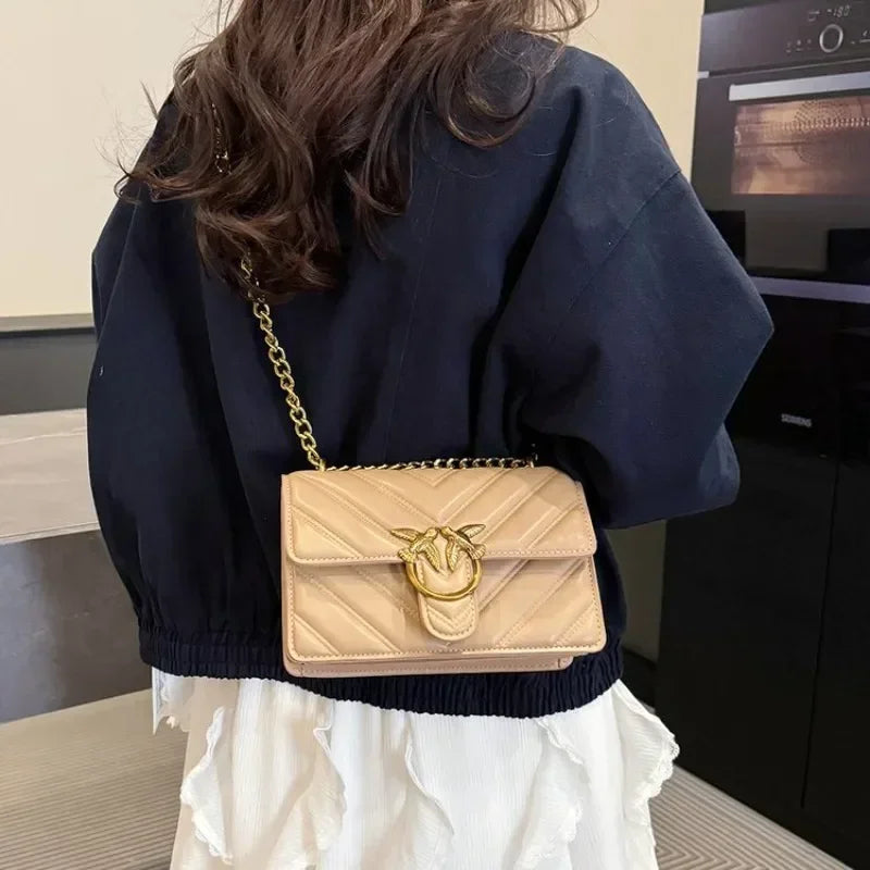 Stylish Leather Diaper Bag, Elegant Crossbody Handbag For Women, Luxury Designer Logo Large Capacity Tote Mommy Bag