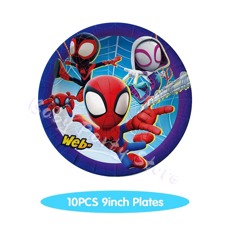 Spider And His Amazing Friends Birthday Decorations supplies Kit Plates Cups Tablecloth Backdrop Balloons Party decor gifts