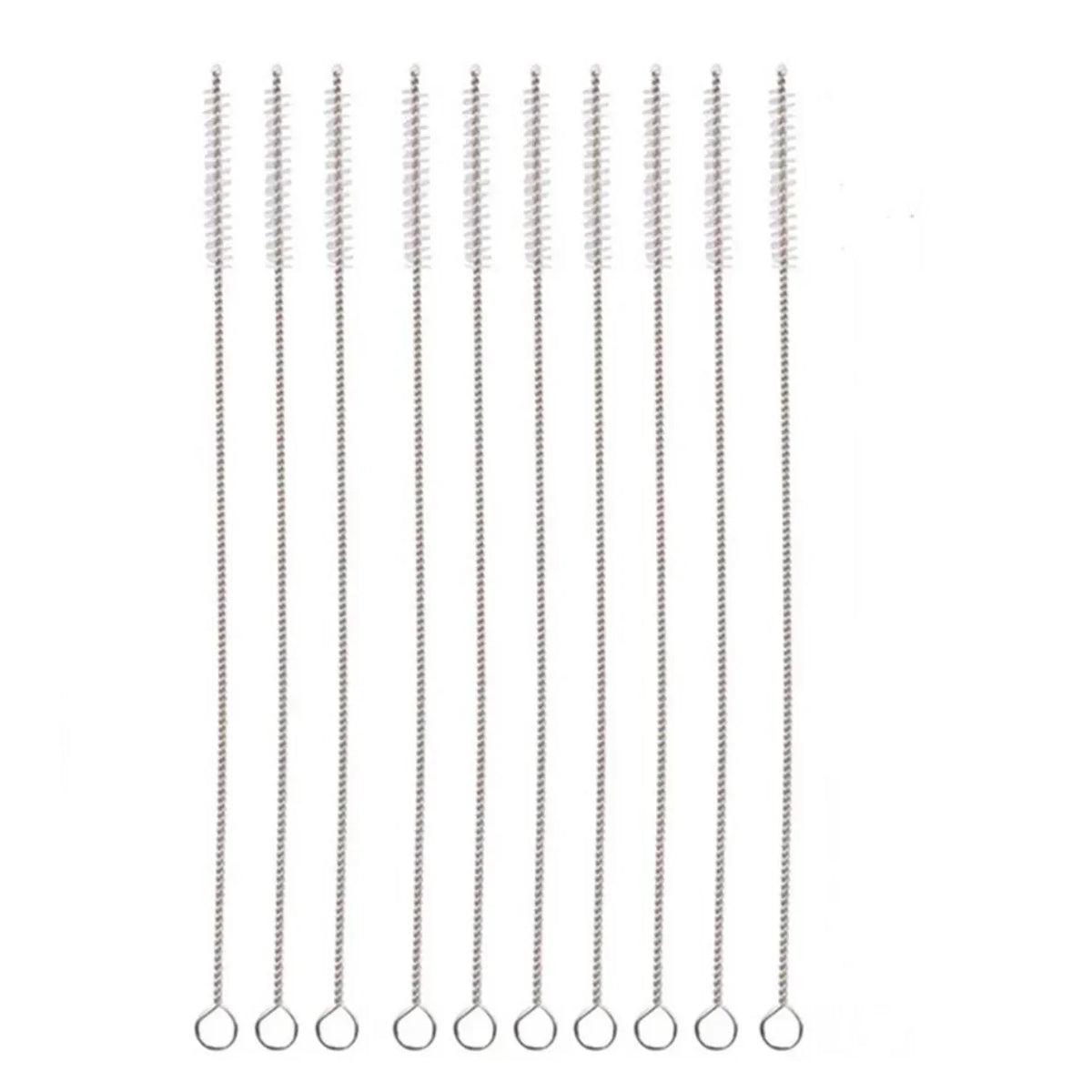 5/10pcs 6mm Drinking Straws Cleaning Brushes Stainless Steel Soft Hair Glass Tube Cleaner Reusable Straw Bottle Cleaning Tools