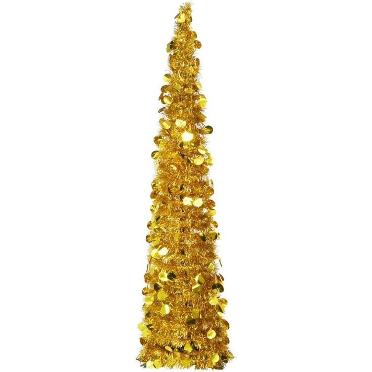 Christmas Tree 1.2m Retractable Foldable Tinsel Chenille Spiral Design Festive Holiday Christmas Decor Home Indoor Accessory