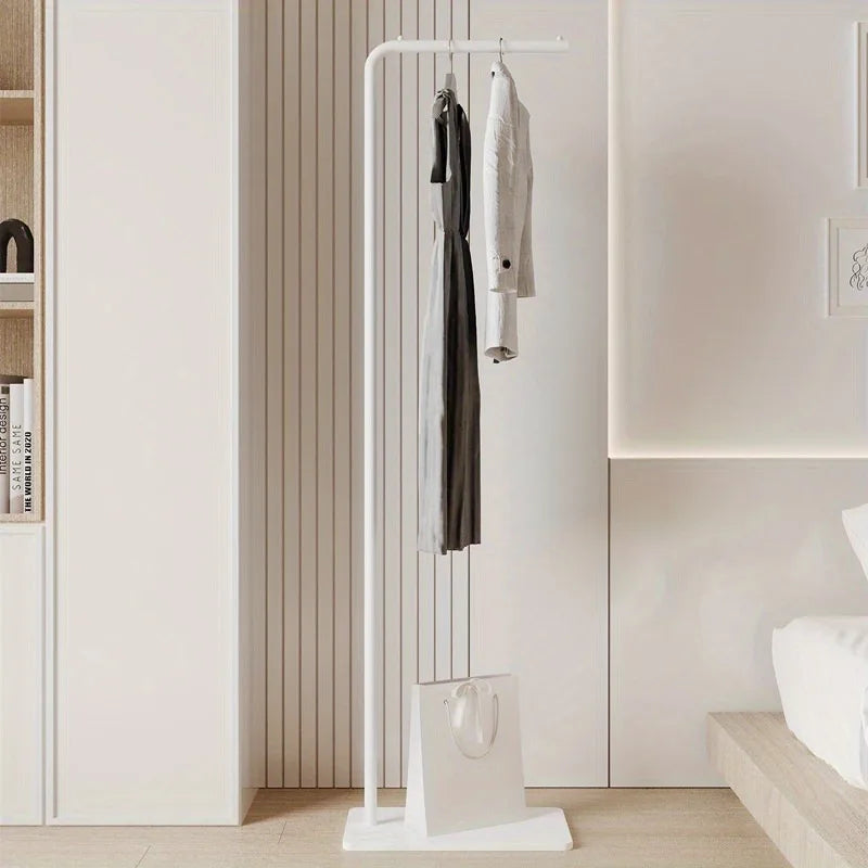 Nordic Modern Metal Valet Stand - Freestanding Multipurpose Suit Rack with Special Functions - Bedroom Clothing and Accessories