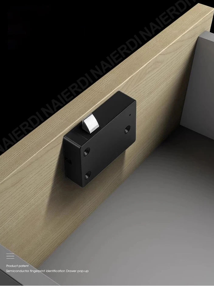 Smart Biometric Cabinet Lock Black Keyless Fingerprint Locks Anti-theft Door Lock Hidden File Drawer Wardrobe Hardware