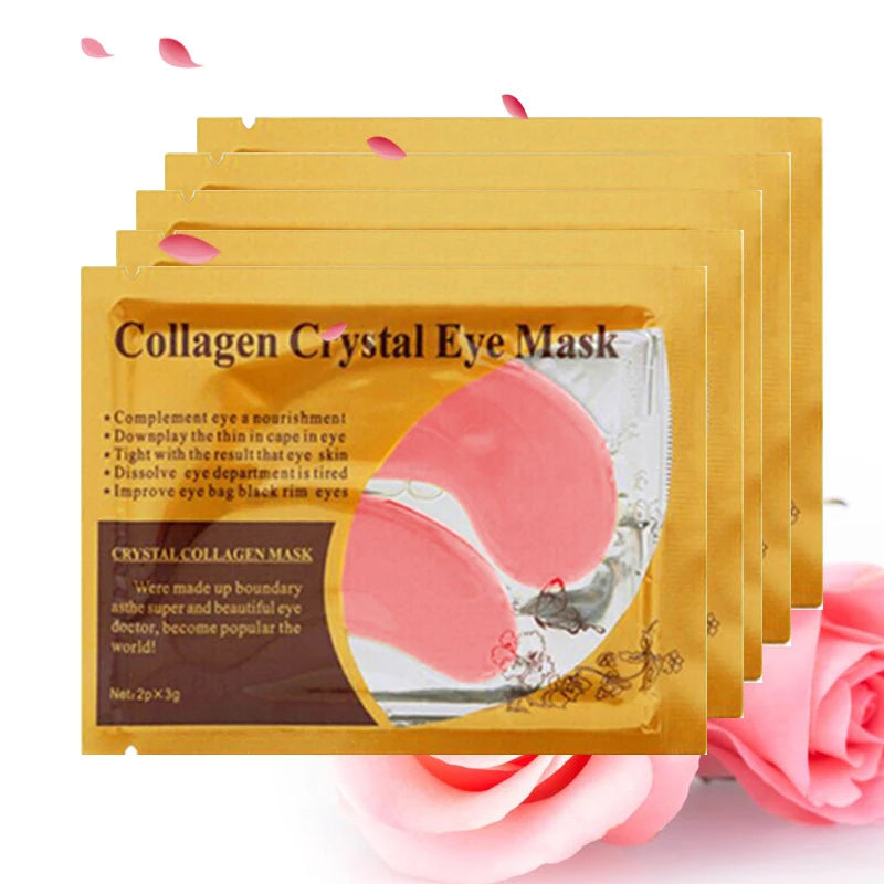 40pcs=20pairs Gold Collagen Crystal Eye Mask Anti dark circles under the eyes Firming Eye Patches Moisturizing Eyes Skin Care