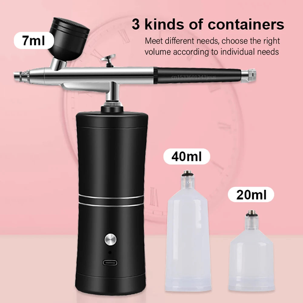 Airbrush Nail With Compressor Portable Air Brush Nails Compressor for Nail Art Paint Painting Crafts Airbrush Compressor Kit