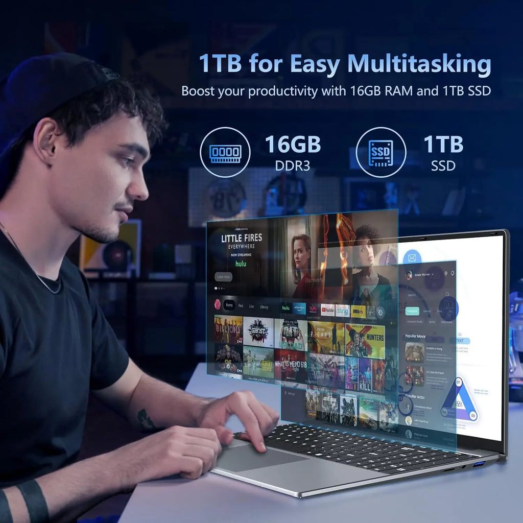 New Laptop Computer Intel i9 10980HK/9900U Windows 11 Fingerprint UnIock Notebook PC 16GB RAM 1TB M.2 SSD Office Gaming Laptop