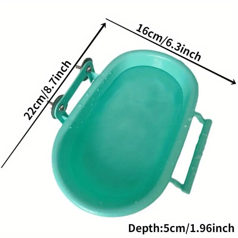 1PC Bird Bath 22cm Long Bathtub Shape Feeding Bath Water Multi Functional Bath Box for Parrot Small Pet Supplies