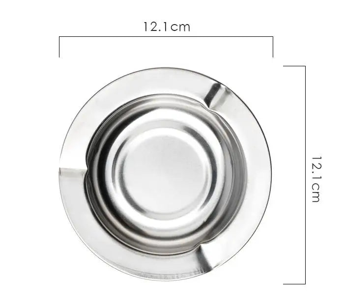 Stainless Smoke Ash Tray Smokeless Ashtray Holder Indoor Tabletop Metal Ash Tray Square and Round for Restrooms Coffee Shops