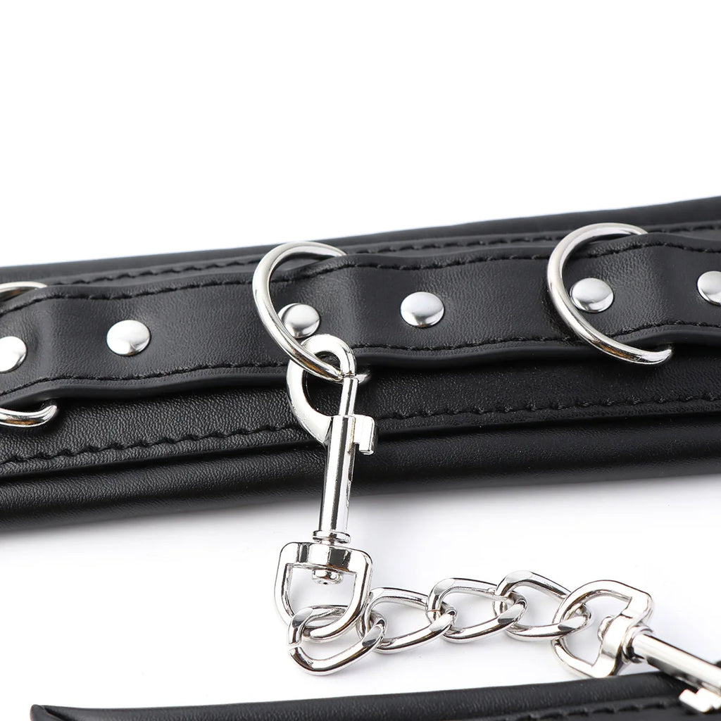 Bondage Kits Extendable Products Leather Restraint Set Handcuffs Ankle Cuffs Bdsm Toys For Couples Women 18 Adult Games
