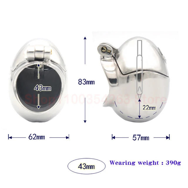 Stainless Steel Fully Restraint Male Chastity Devices With Thorn Ring,Scrotum Ball Stretcher,Metal Cock Cage,BDSM SexToy For Men