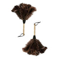 Ostrich Feather Duster with Wooden Handle Anti-static Dust Removal Brush for Home Office Furniture Daily Cleaning Tools