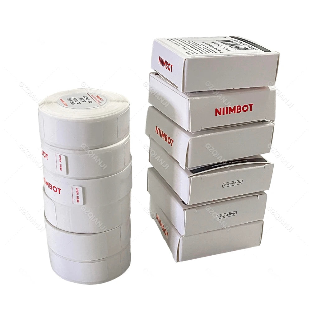 Niimbot D11/D101/D110 Mini Portable Printer White Tape Sticker Papers Waterproof Anti-Oil No Glue Thermal Label Printer Rolls