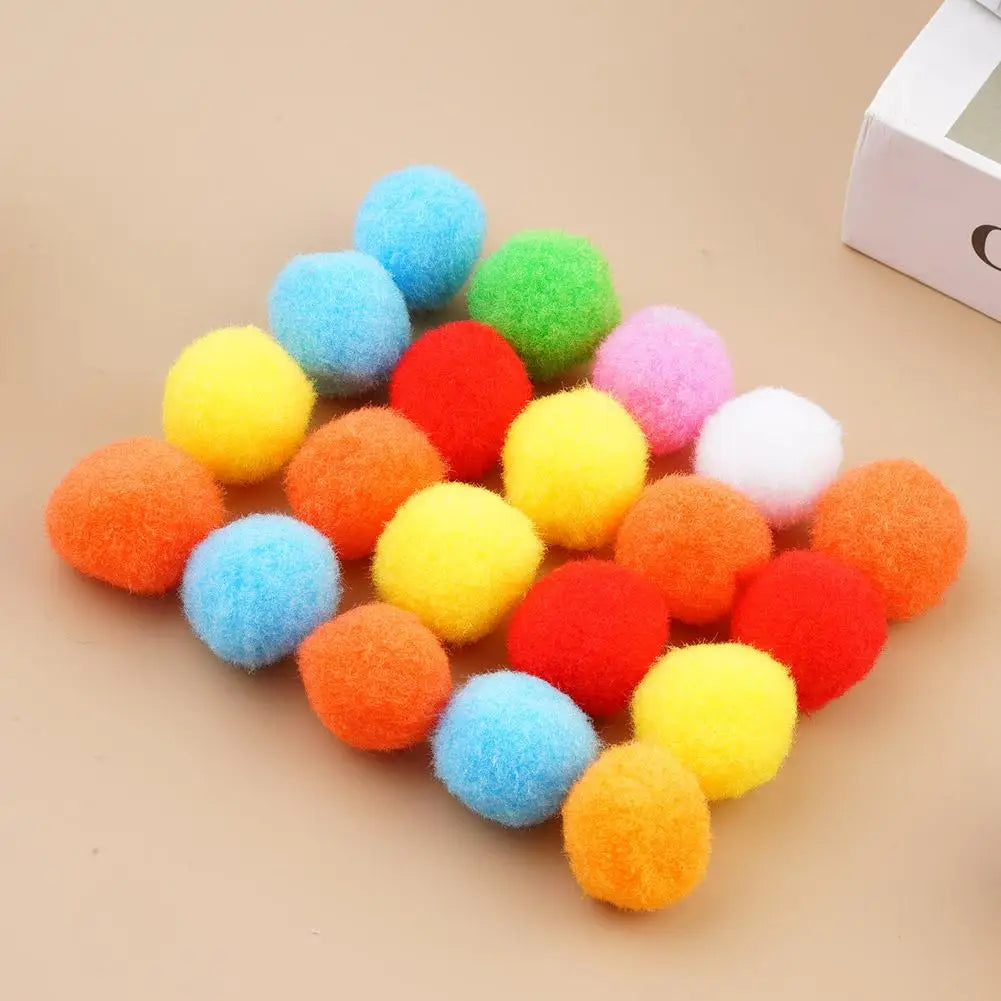 Cat Plush Ball Shooting Mini Pompoms Launcher Games Pet Accessories Funny Cat Toys High Bounce Ball To Tease The Pet Supplies