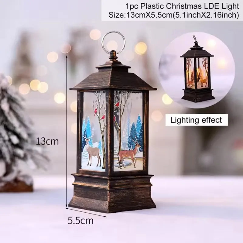 Christmas Lantern Light Merry Christmas Decorations for Home Christmas Tree Ornaments 2024 Navidad Xmas Gifts New Year 2026