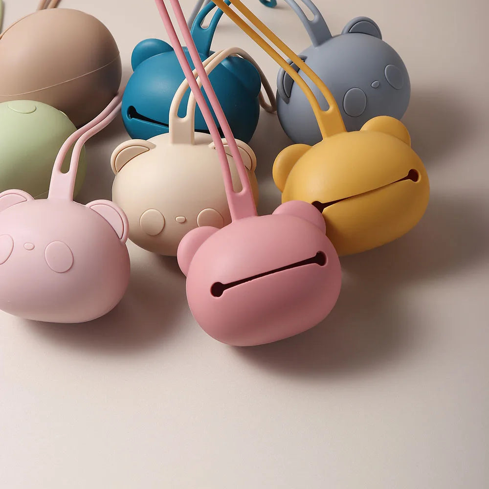 Nuovo arrivo, best-seller: custodia per ciuccio in silicone a forma di panda, portaciuccio per neonati