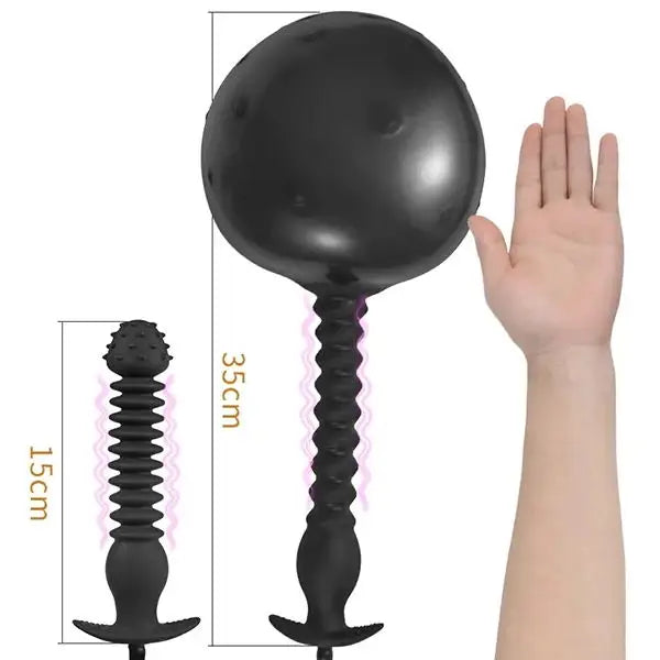 Folding Inflatable Anal Plug Super Huge BDSM Inflate Buttplug Expandable Dildo Pump Anal Dilator For Women/Men Vaginal Anal Toys