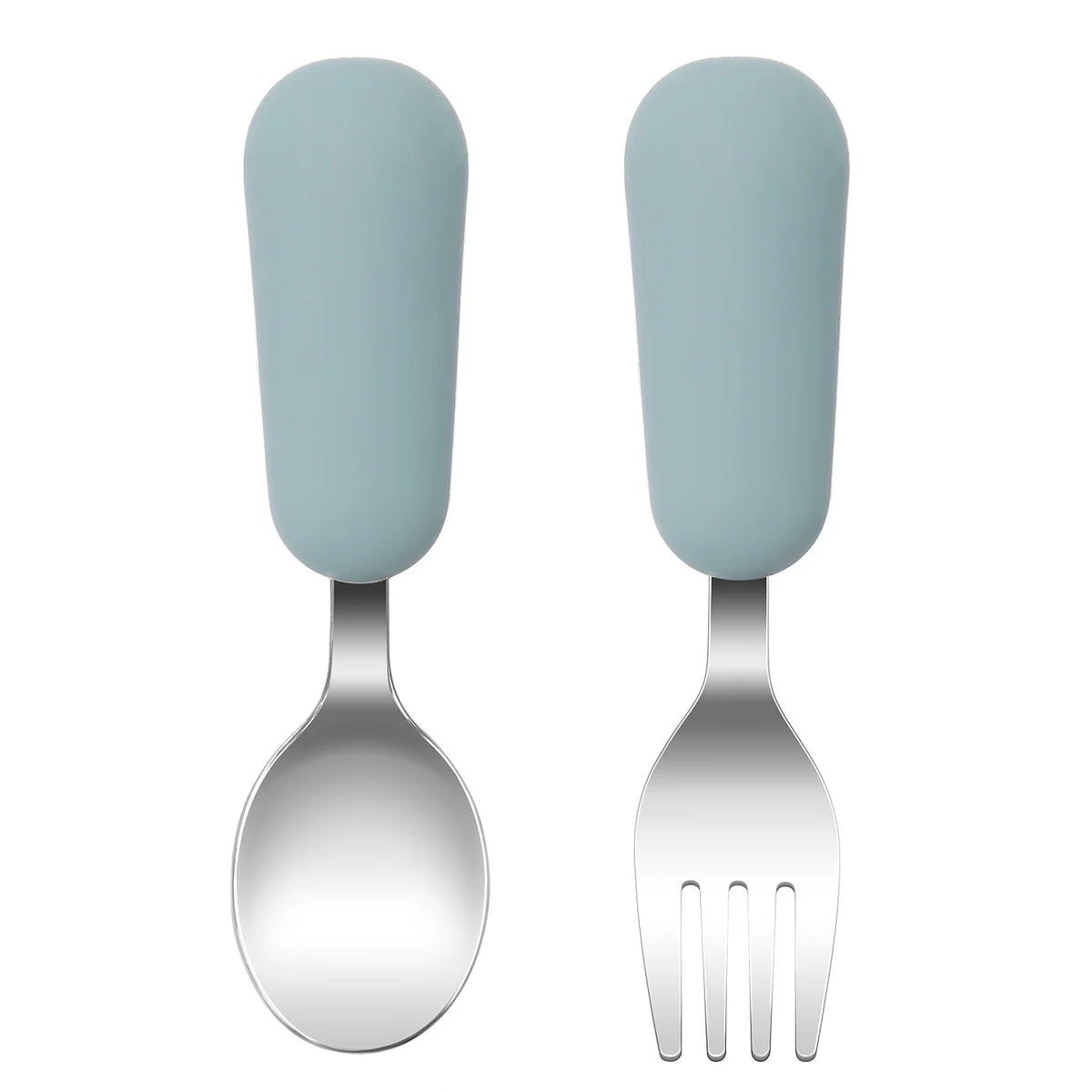 Color Kids 2PCS Stainless Steel Fork Spoon Baby Feeding Set Eco Friendly Toddler Utensil BPA Free Kids Dinnerware Baby Stuff