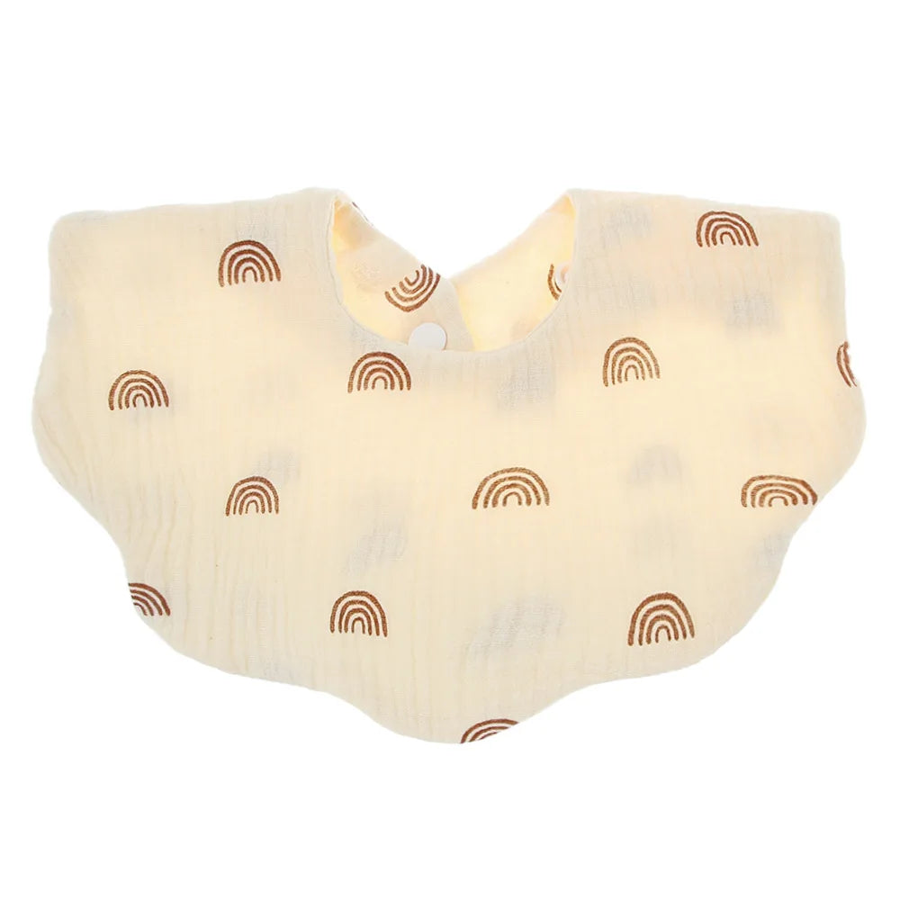 Cotton Soft Baby Print Bibs Solid Color Infant Bib Newborn Burp Cloths Bandana Scarf for Kids Boys Girls Feeding Saliva Towel