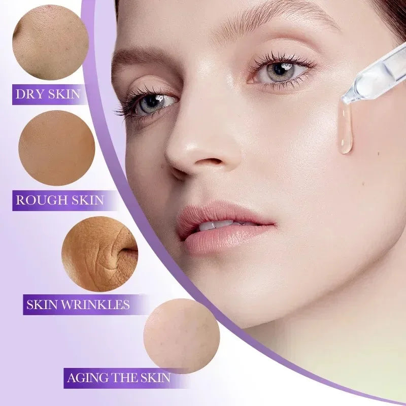 Vitamin C Retinol Essence Hyaluronic Acid Ampoule Essence Hydrating Anti-Wrinkle Firming Skin Care for Reducing Fine Lines