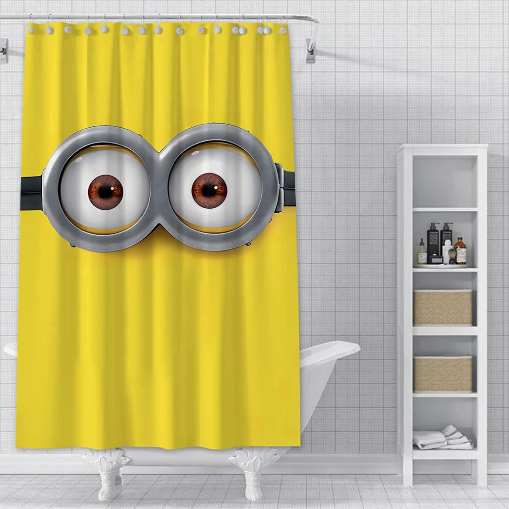 Shower For M-Minionss Curtain Waterproof Polyester Fabric Paint Colorful Bath Curtains Home Bathroom Decor Curtain With Hook