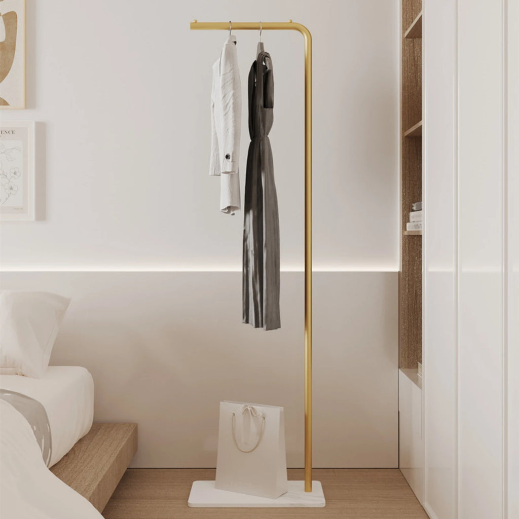 Nordic Modern Metal Valet Stand - Freestanding Multipurpose Suit Rack with Special Functions - Bedroom Clothing and Accessories