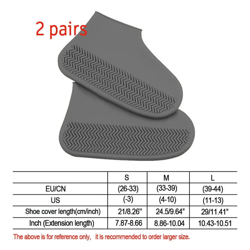 Waterproof Rain Shoe Covers Silicone Non-slip Wear-resistant Outdoor Adult Children Boots Portable Elastic Reusable