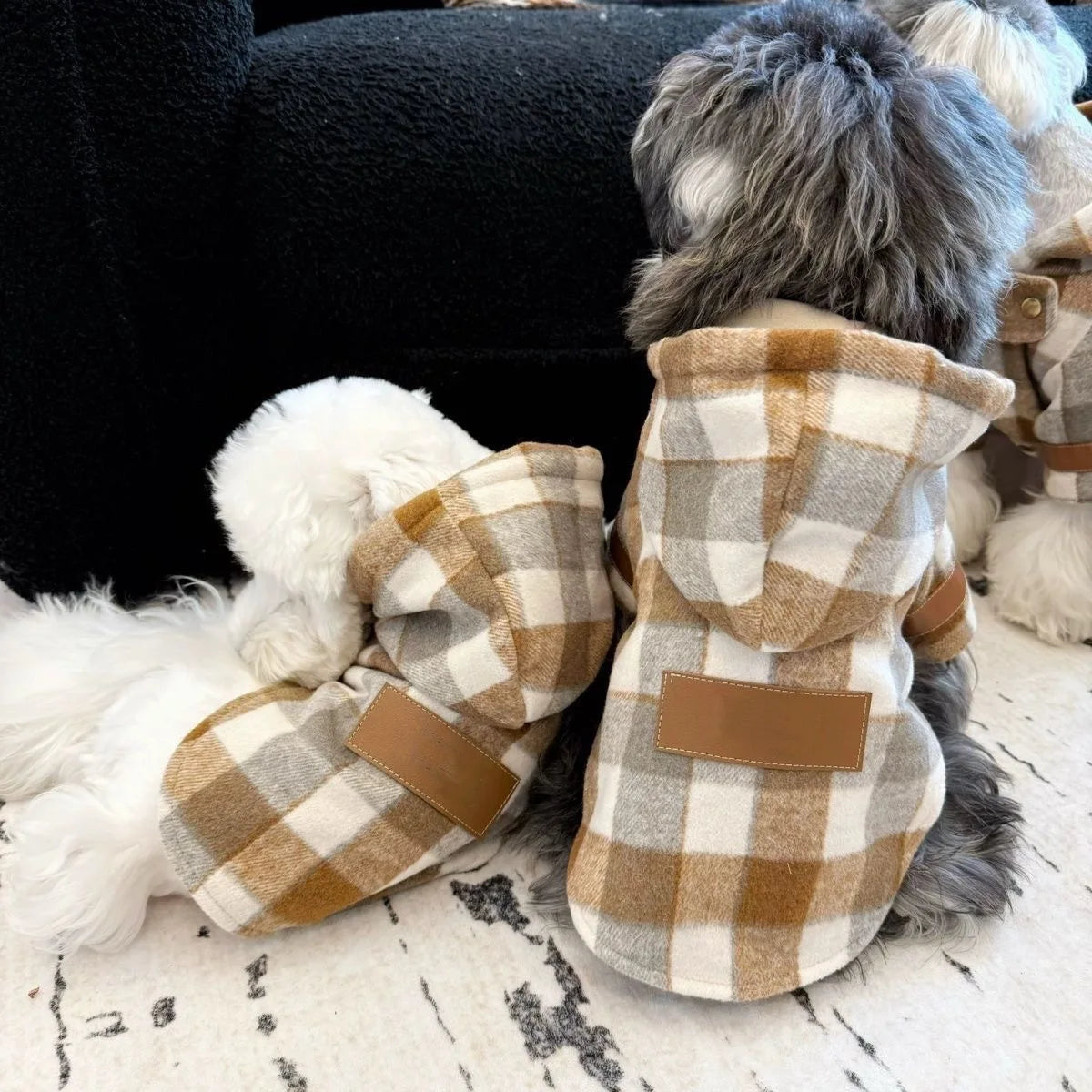 Pet Autumn and Winter Hooded Woolen Coat, Dog Autumn and Winter Warm and Thick Teddy Coat, Puppy Clothes