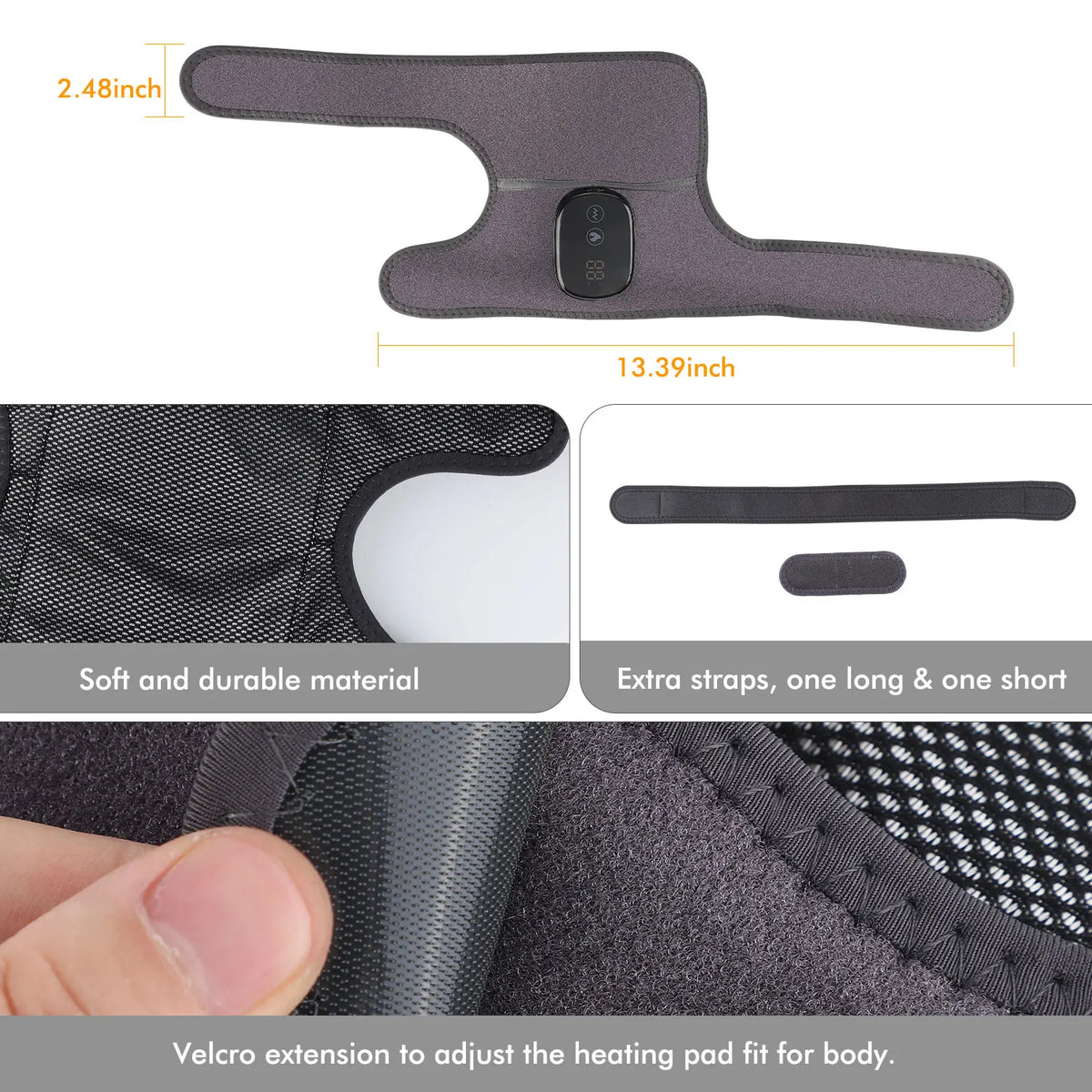 1PCS Electric Heating Knee Massager Joint Knee Leg Pad Vibration Knee Leg Massage Cordness Massager Warp