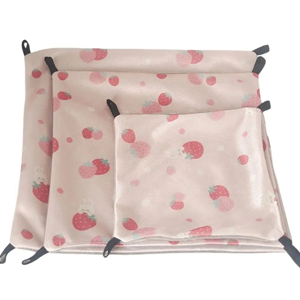 Creative Double-sided Guinea Pig Hammock Ice Silk Skin-Friendly Hamster Hammock Hanging Breathable Small Pet Supplies