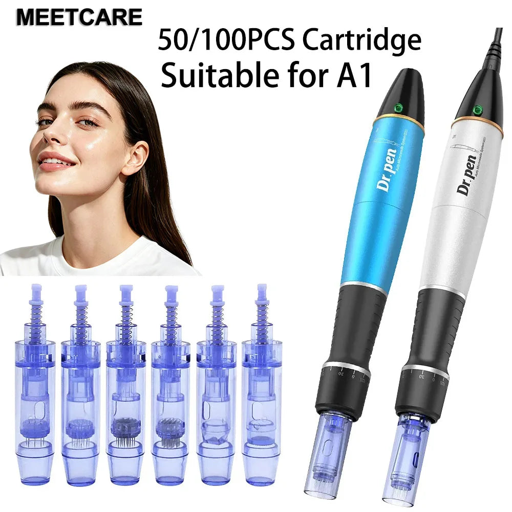 50/100 Pcs Cartridges Bayonet For A1 Dr Pen Needles Microneedling Beauty Skin Care Tool for 9/12/24/36/42/Round Nano 3D 5D Tips